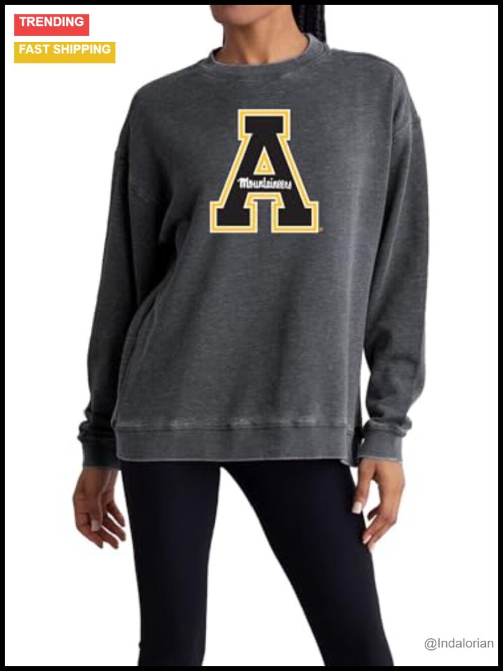 NCAA Women's Burnout Fleece Crew Neck Sweatshirt Long Sleeve